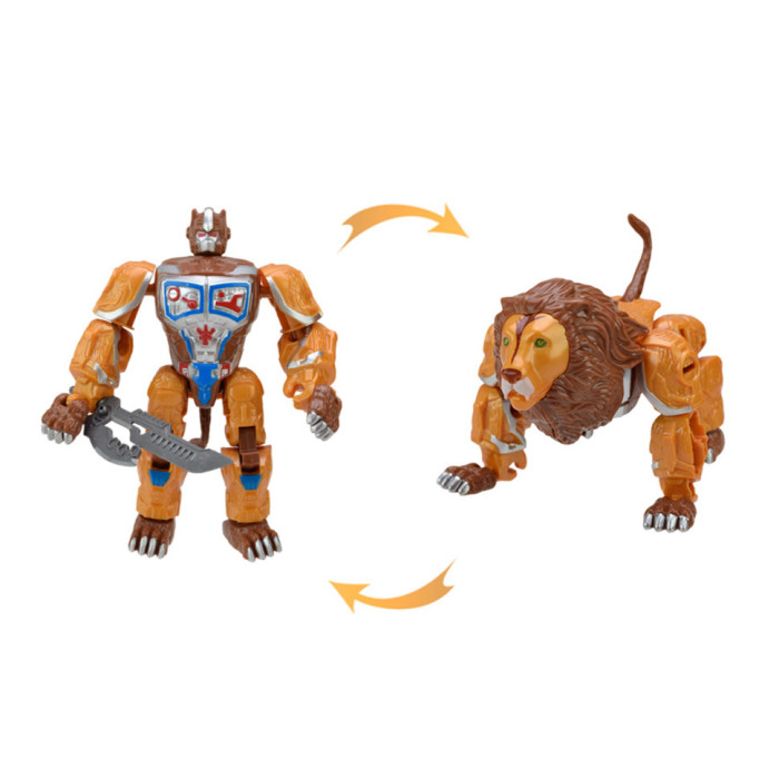 Дитячий робот-трансформер Justice Lioness 168-82(Orange) робот-лев Bambi