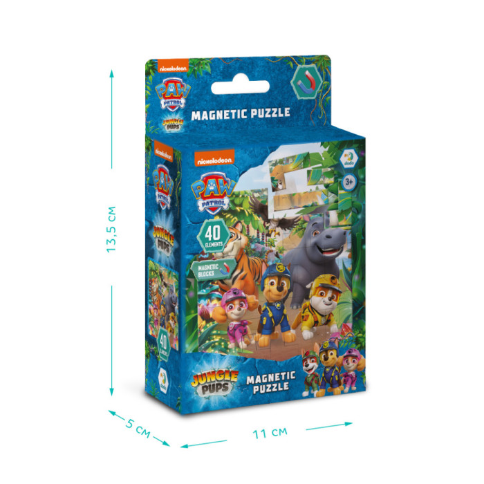 Дитячий магнітний пазл "Джунглі" 200649 на 40 елементів DoDo Toys