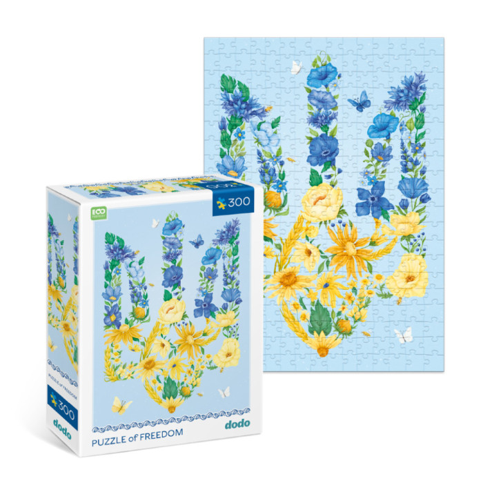 Пазл класичний "Квітучий тризуб" 300588, 300 елементів DoDo Toys