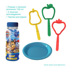 Ароматичні мильні бульбашки "Paw Patrol Друзі" 200733 об'єм 150 мл, 3 палички DoDo Toys