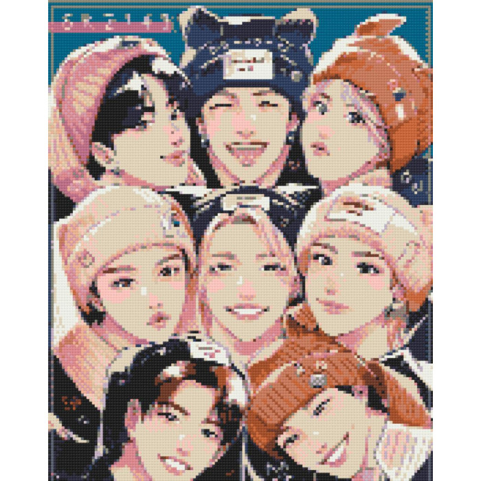 Алмазна мозаїка "K-pop, Stray Kids" OD31890, 40х50 см Origami