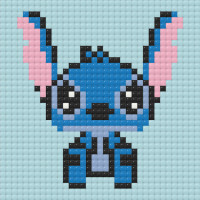 Алмазна мозаїка міні "Stitch Стіч" ODM0105, 10х10 см Origami