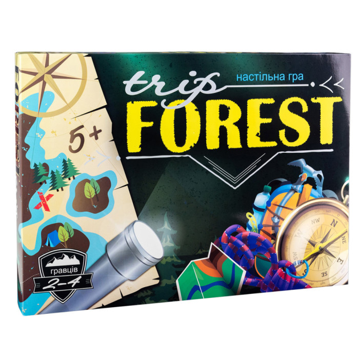 Настільна Гра-бродилка Trip Forest 30553 ігрове поле, 4 фішки, кубик Strateg