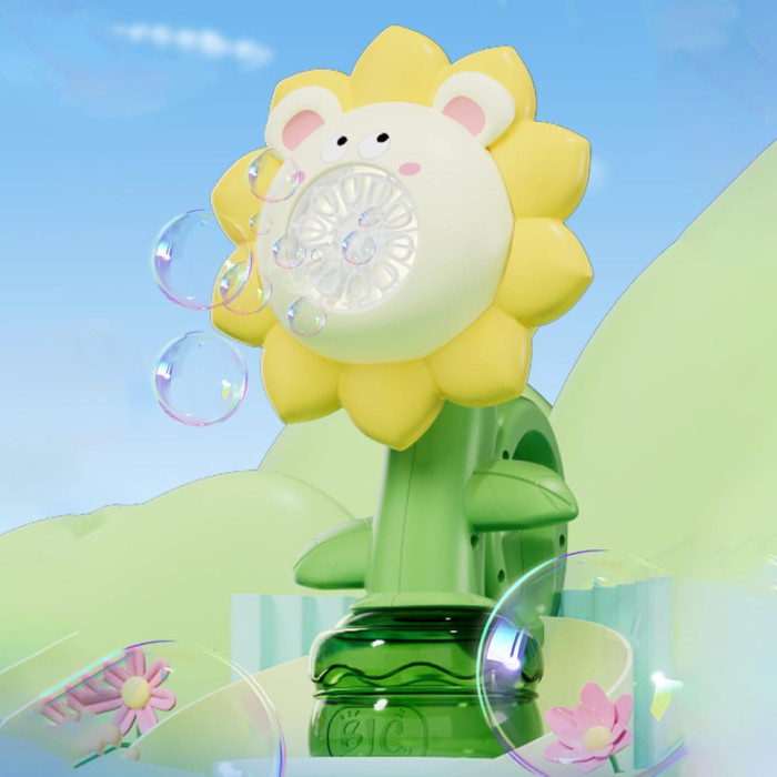 Мильні бульбашки Flower Bubble Machine BJC-5A(Bear-Yellow) зі світлом Bambi