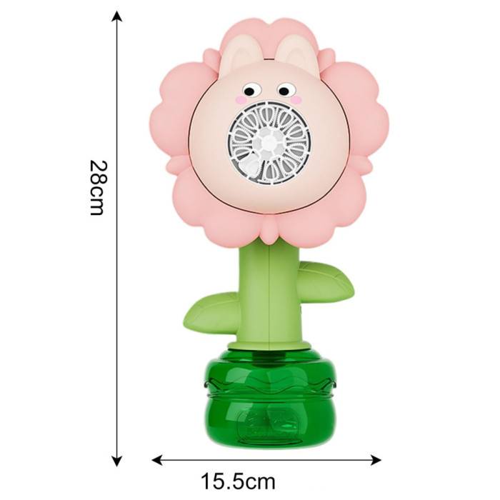 Мильні бульбашки Flower Bubble Machine BJC-5A(Bunny-Pink) зі світлом Bambi