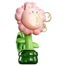 Мильні бульбашки Flower Bubble Machine BJC-5A(Bunny-Pink) зі світлом Bambi