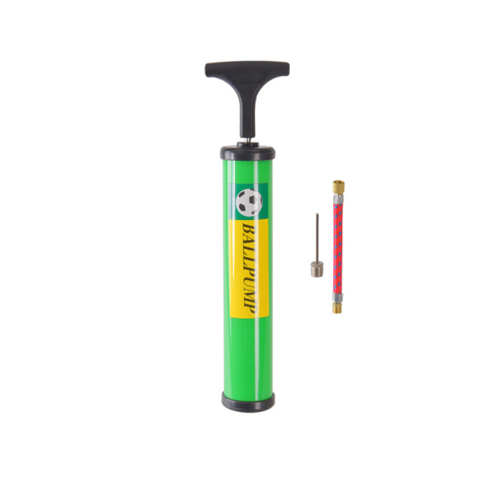 Ручний насос для м'ячів N41504(Green) 25 см, голка для накачування та гнучкий шланг Bambi
