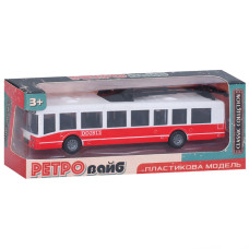 Іграшковий інерційний тролейбус 6336(Red) гумові колеса, 17 см Bambi