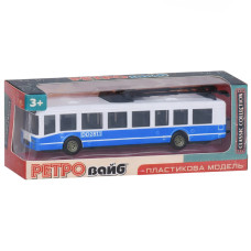 Іграшковий інерційний тролейбус 6336(Blue) гумові колеса, 17 см Bambi