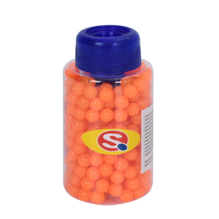 Кульки для дитячої зброї SQU-047(Orange) пластик, 6 мм, 320 шт Bambi