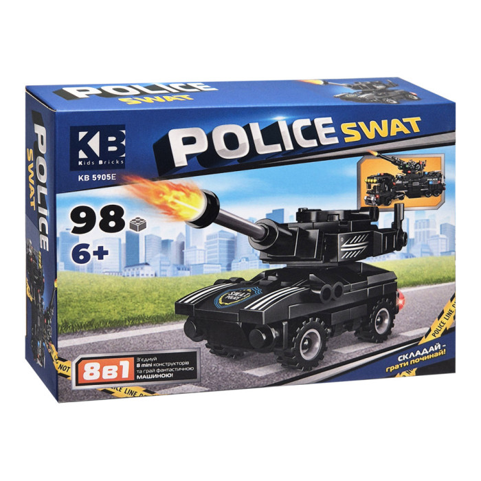 Дитячий конструктор Police SWAT KB 5905E пластик, 98 деталей Limo Toy