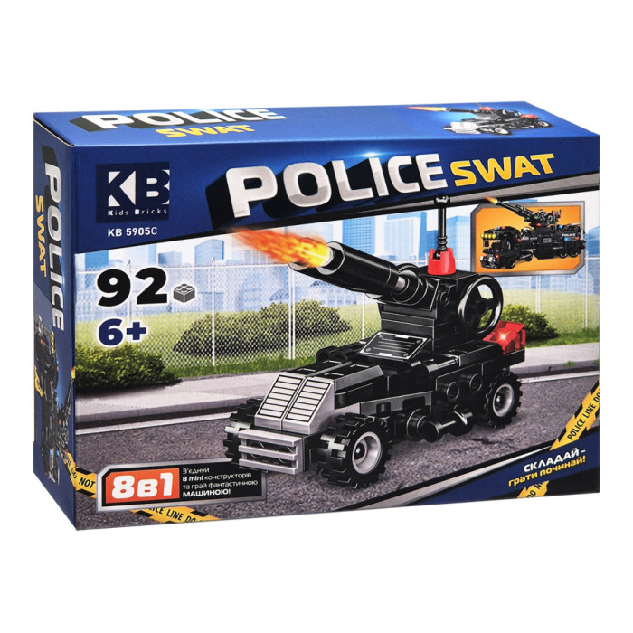 Дитячий конструктор Police SWAT KB 5905C пластик, 92 деталі Limo Toy