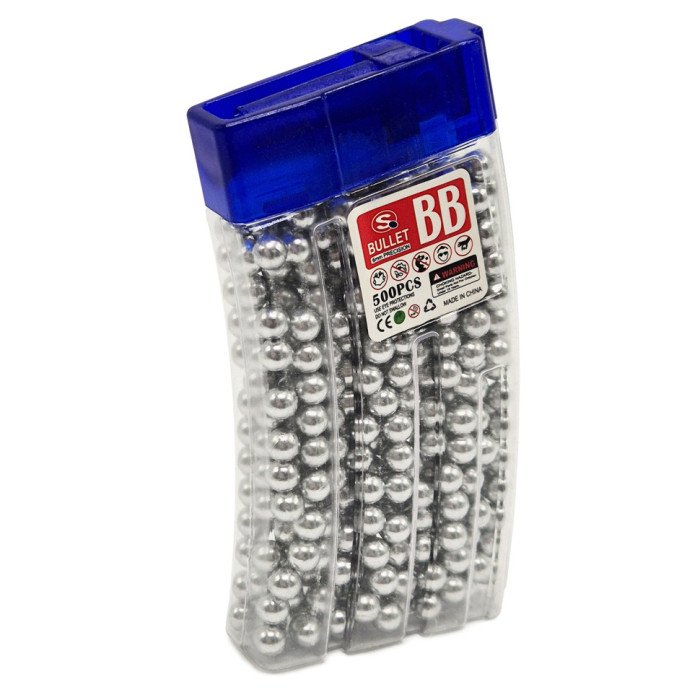 Кульки для дитячої зброї TD2023133(Silver) пластик 6 мм, 500 шт Bambi