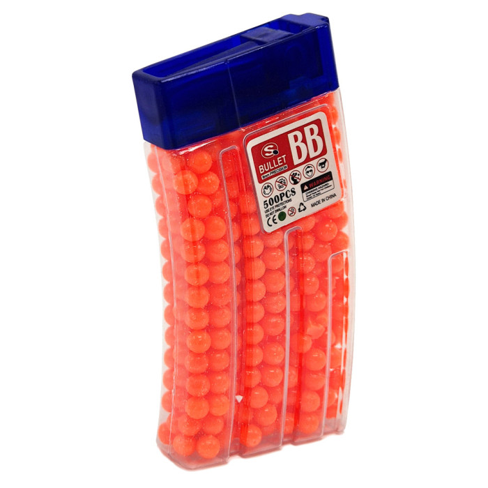 Кульки для дитячої зброї TD2023133(Orange) пластик 6 мм, 500 шт Bambi