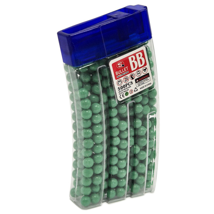 Кульки для дитячої зброї TD2023133(Green) пластик 6 мм, 500 шт Bambi