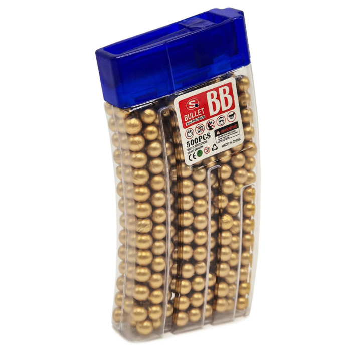 Кульки для дитячої зброї TD2023133(Gold) пластик 6 мм, 500 шт Bambi