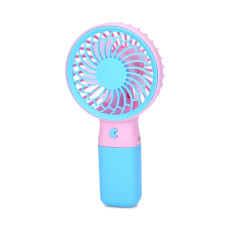 Портативний ручний вентилятор MK 5609(Blue) з підставкою, 15,5 см, USB Bambi