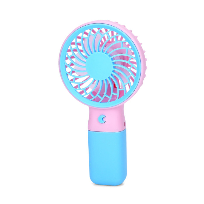 Портативний ручний вентилятор MK 5609(Blue) з підставкою, 15,5 см, USB Bambi