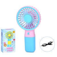 Портативний ручний вентилятор MK 5609(Blue) з підставкою, 15,5 см, USB Bambi