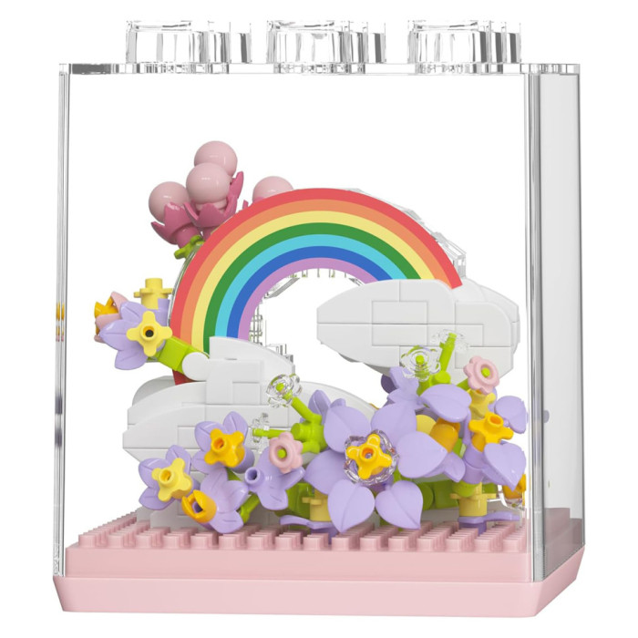 Дитячий Конструктор Flower Language 7346 у колбі, 340 деталей Bambi