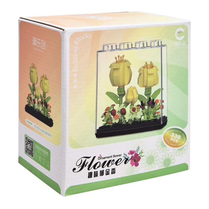 Дитячий Конструктор Ornament Flower 7375 у колбі, 338 деталей Bambi