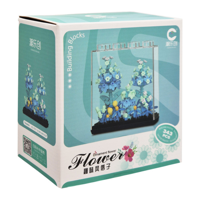 Дитячий Конструктор Ornament Flower 7377 у колбі, 343 деталі Bambi