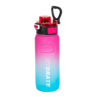 Пляшка для води 2501-SP(Pink-Blue) з поїльником та кнопкою, 800 мл Bambi
