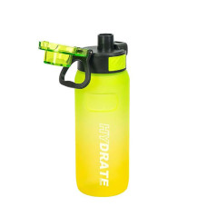 Пляшка для води 2501-SP(Green-Yellow) з поїльником та кнопкою, 800 мл Bambi