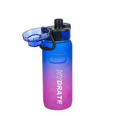 Пляшка для води 2501-SP(Blue-Violet) з поильником та кнопкою, 800 мл Bambi