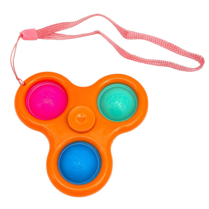 Дитячий антистрес-брелок Сімпл-Дімпл Спінер AA3650(Orange) 8 см Bambi