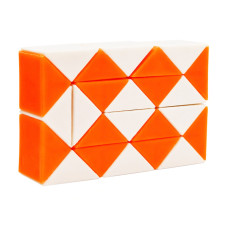 Головоломка Змійка Рубіка IGR67(Orange) маленька 3,5x5,5 см, двокольорова Bambi
