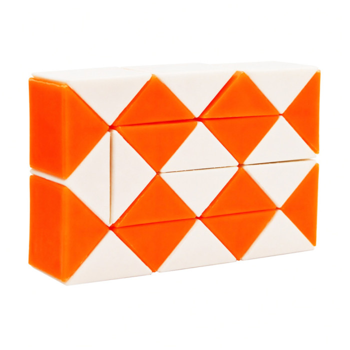 Головоломка Змійка Рубіка IGR67(Orange) маленька 3,5x5,5 см, двокольорова Bambi