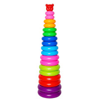 Дитяча розвиваюча пірамідка Ведмедик №5 07015, різнокольорова MToys