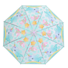 Дитяча парасолька "Нарвал" MK 5791(Light-Pink) довжина 64,5 см, тростина 60 см, діаметр 85 см Bambi