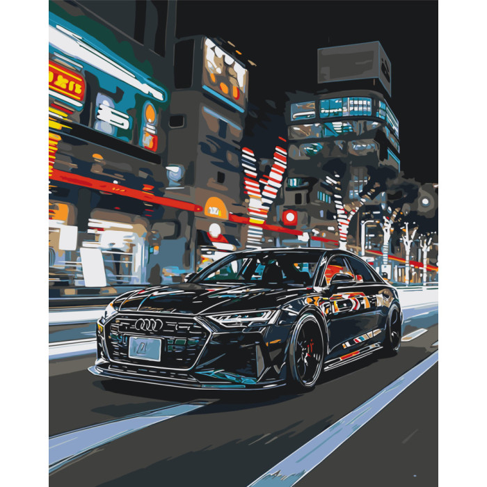 Картина за номерами "Чорна ауді" LW3402, 40х50 см Origami