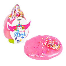 Дитячий слайм Mi-mi Slimi Рожок із кульками 71826ST(Pink) у баночці 100 г Strateg