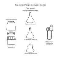 Електронний аспіратор назальний MGZ-0726 три режими інтенсивності всмоктування Mega Zayka