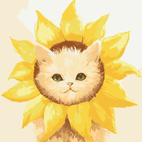 Картина за номерами "Сонячний котик" 11716-AC 40х40 см Art Craft