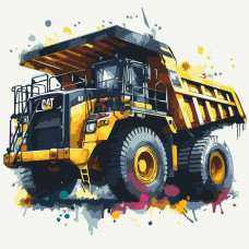 Картина за номерами "Яскравий самоскид" 12512-AC 40х40 см Art Craft