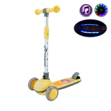 Дитячий самокат триколісний SC817(Yellow) з музикою та світлом EXTREME