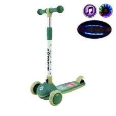 Дитячий самокат триколісний SC817(Green) з музикою та світлом EXTREME