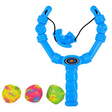 Дитяча Рогатка XG88-23(Blue) 3 м'які кульки, в сітці Bambi