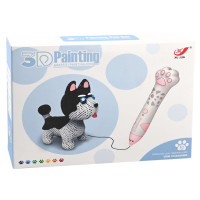Набір для творчості 3D ручка "Лапка" XJ01-2(Pink) пластик 3 кольори Bambi