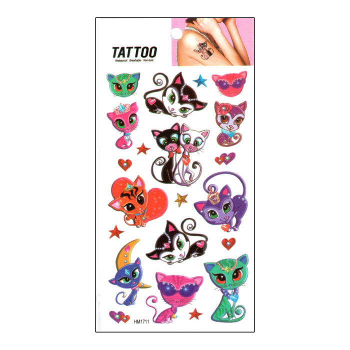 Тимчасове татуювання "Cats Tattoo" 1020-HM1711 Bambi