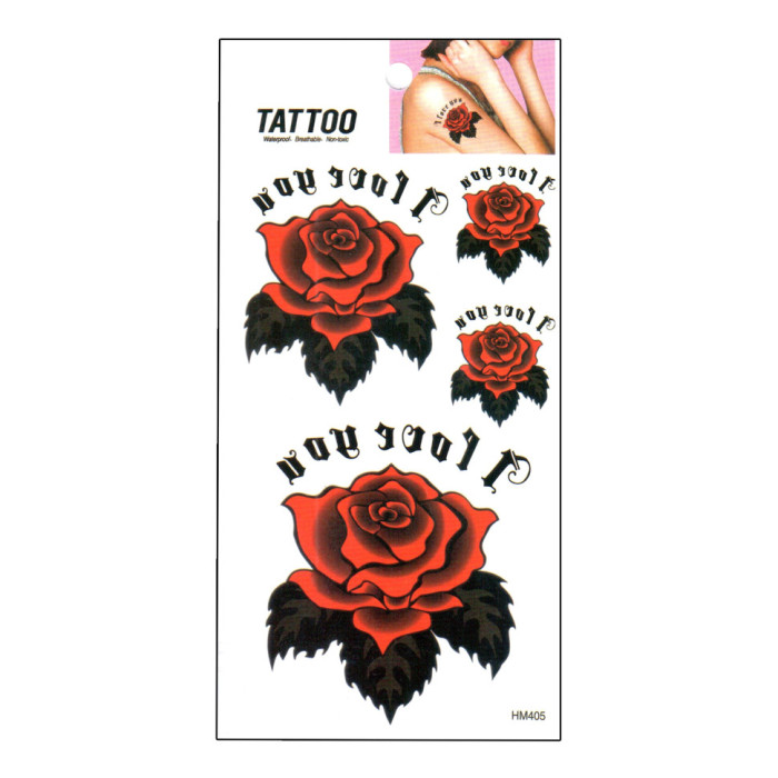 Тимчасове татуювання "Троянди Tattoo" 1020-HM405 Bambi