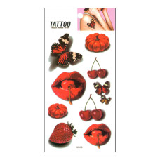 Тимчасове татуювання "Вишня та метелики Tattoo" 1020-HM1698 Bambi