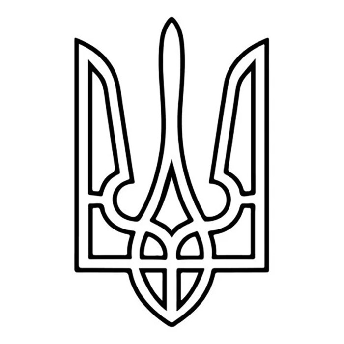Картина-трафарет для розфарбовування піском "Герб України" T-a4177 А4 Sand Box