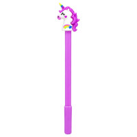 Ручка дитяча з іграшкою "Єдиноріг" A1101(Violet) гелева, синя Bambi