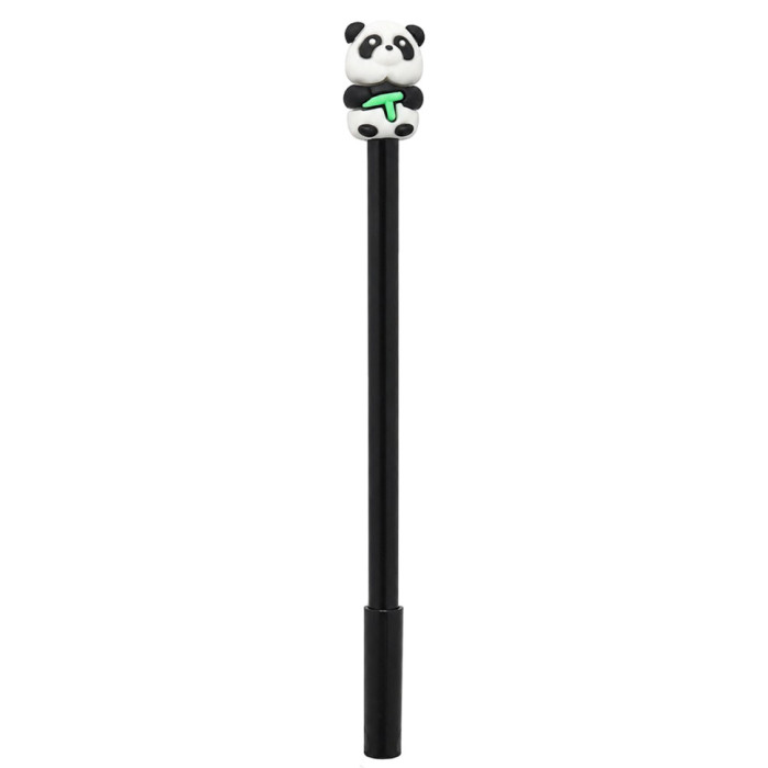 Ручка дитяча з іграшкою "Панда" C0057(Black) гелева, синя Bambi