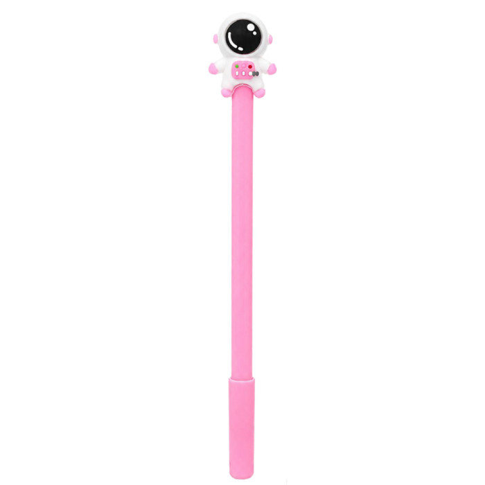 Ручка дитяча з іграшкою "Spaceman" A007(Pink) гелева, синя Bambi